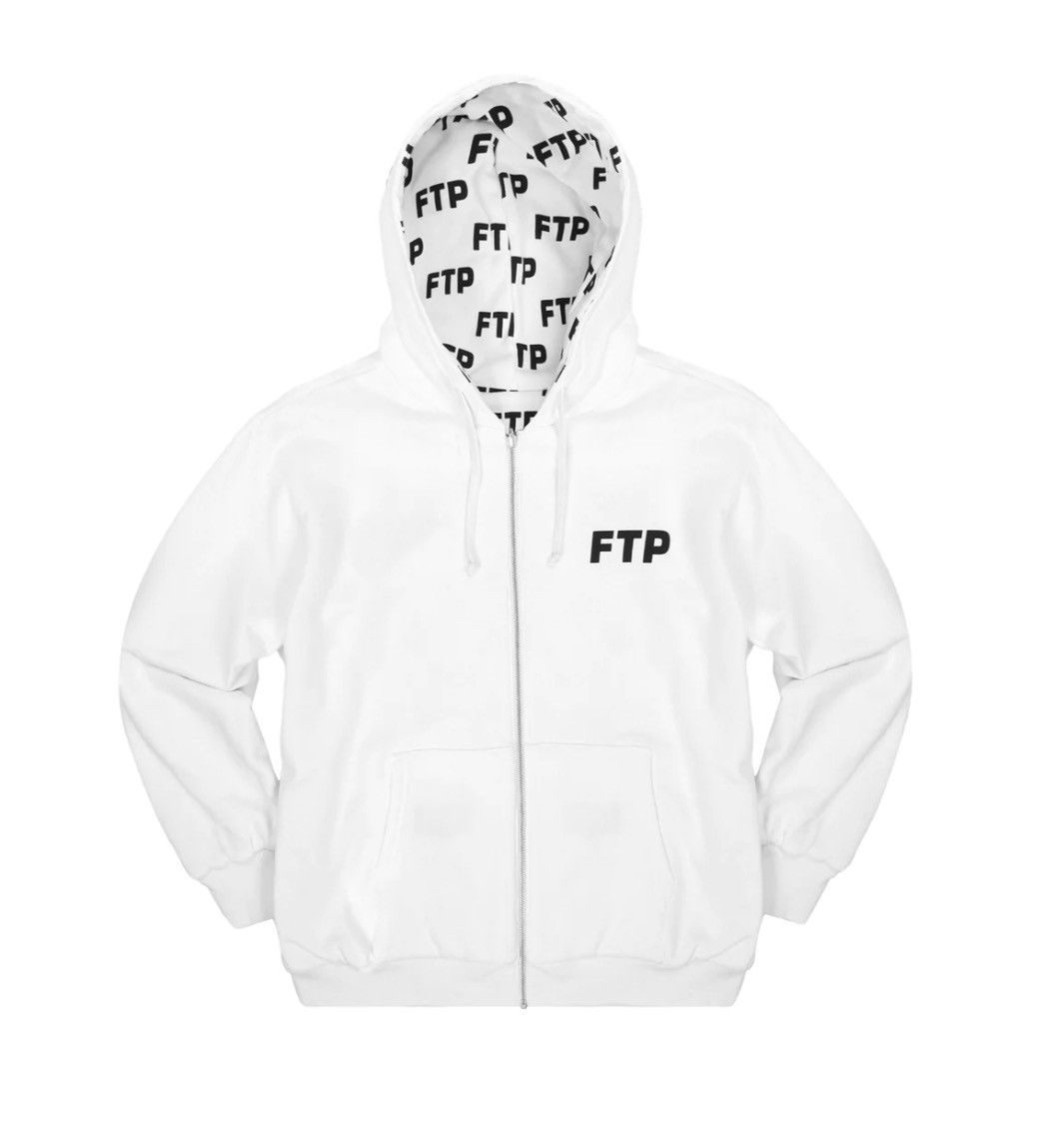 image of Fuck The Population Ftp Reversible Logo Hoodie (White Xl), Men's