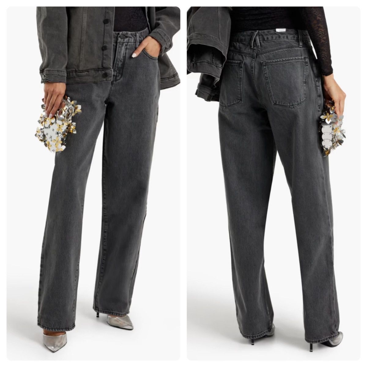 Good American GOOD AMERICAN Good 90's faded boyfriend jeans size 25 Size 25" / US 0 / IT 36 - 1 Thumbnail