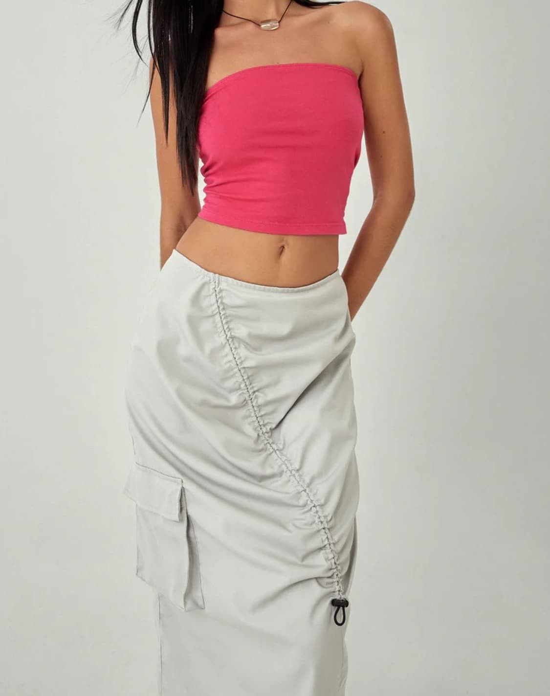 Other motelrocks shirring Midi Skirt Oat Size 28" / US 6 / IT 42 - 6 Thumbnail