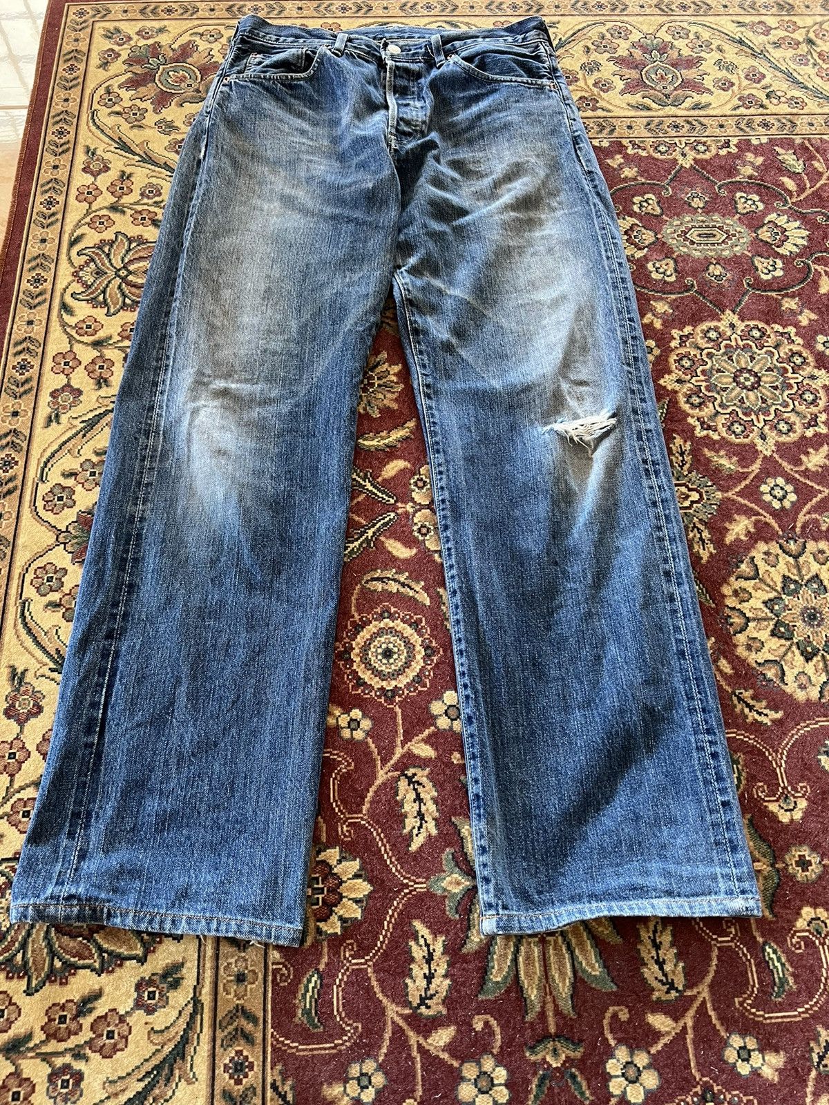 Levi's × Levi's Vintage Clothing VINTAGE LEVIS 503B BIG E SELVEDGE DISTRESSED JEANS Size US 32 / EU 48 - 1 Thumbnail
