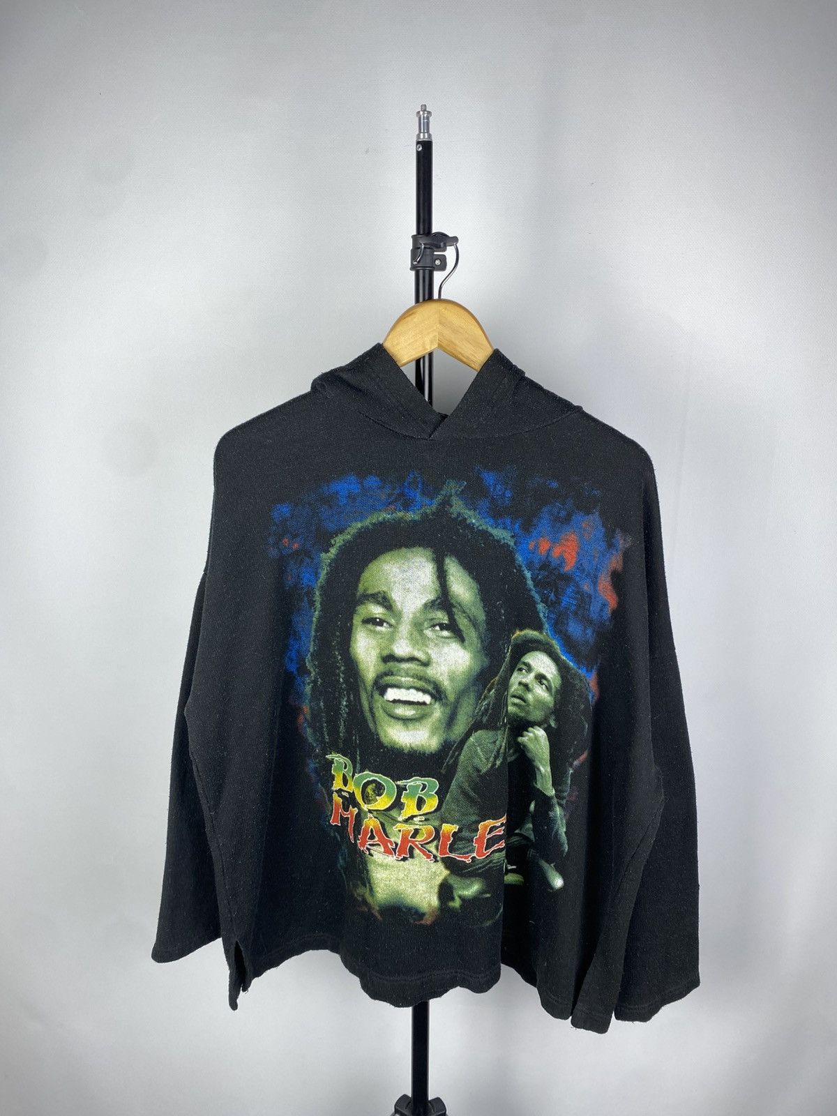CRAZY Vintage 90s Bob Marley Regge Big Logo Zip Hoodie