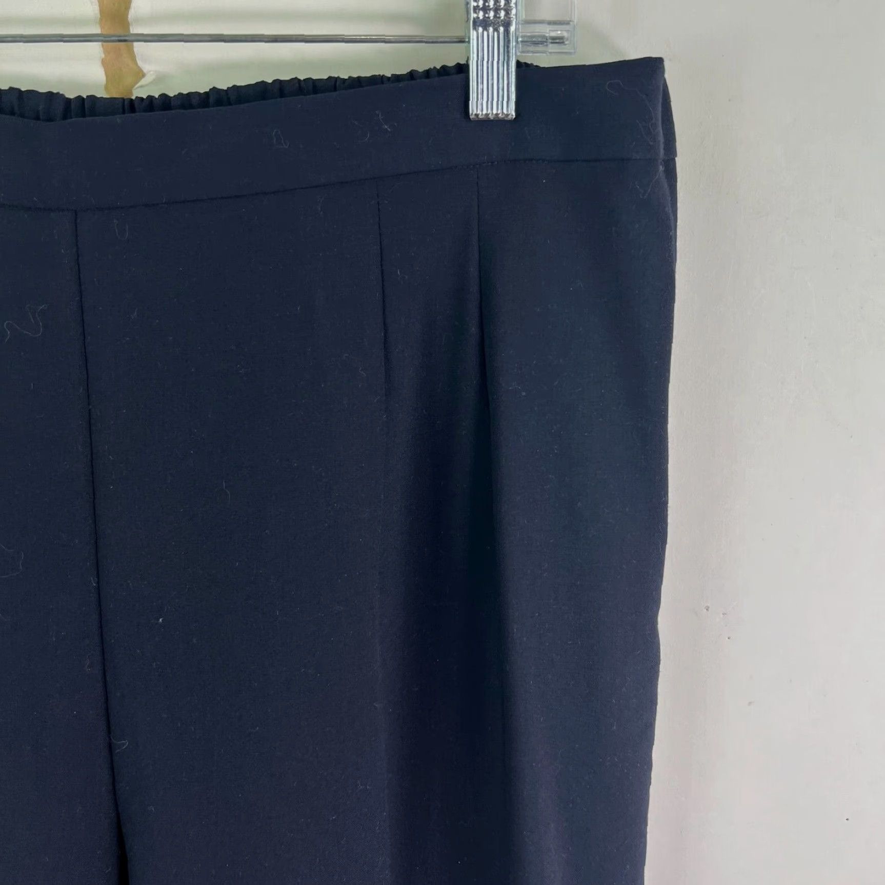 Vintage Briggs NY Pants Womens 14W Black Capri Stretchy Waist Pockets Poly Blend 34X28 Size 36" / US 14 / IT 50 - 2 Thumbnail