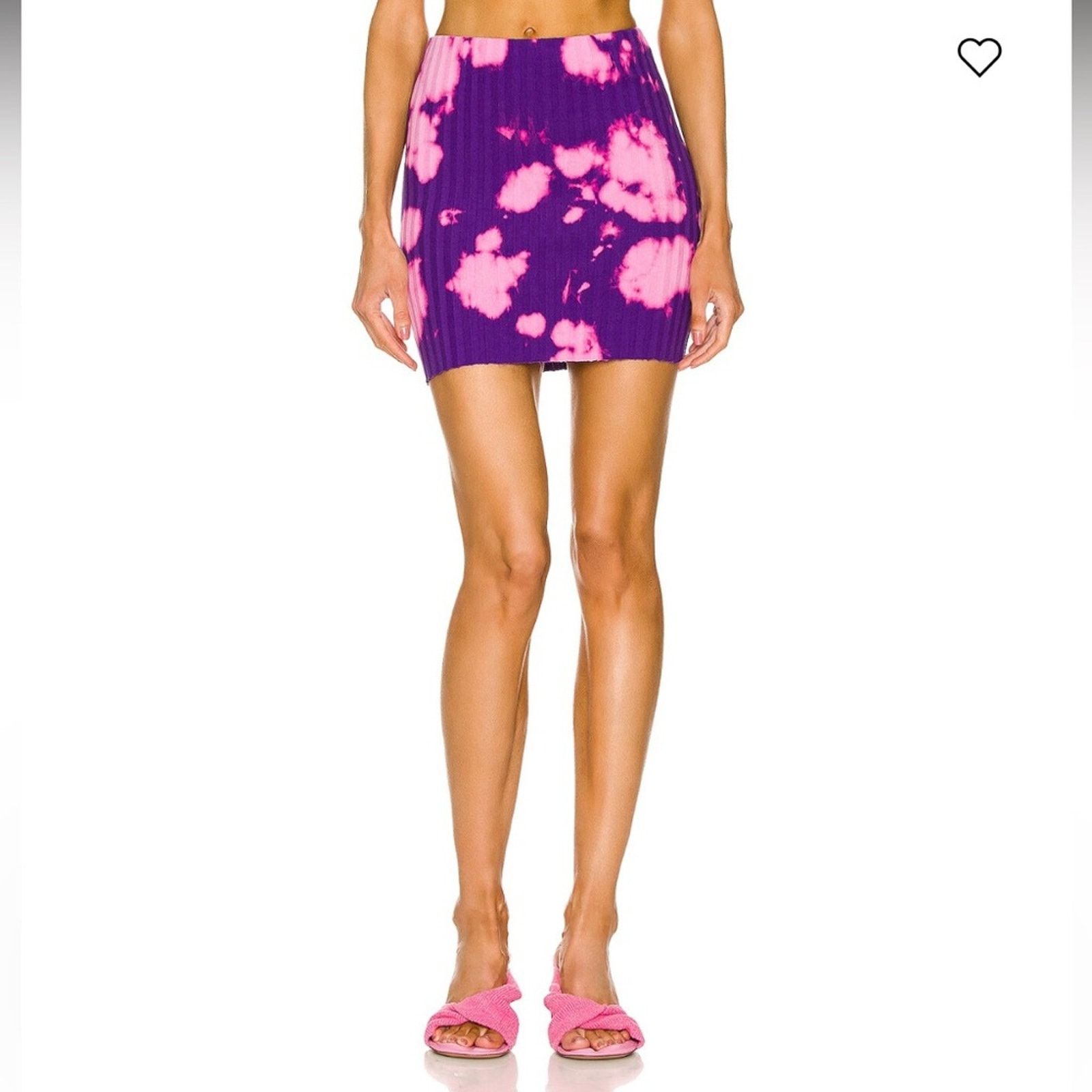 COTTONCITIZEN 167 NWT Cotton Citizen $155 Purple Tie-Dye Mini Skirt Size L Size 32" / US 10 / IT 46 - 1 Thumbnail