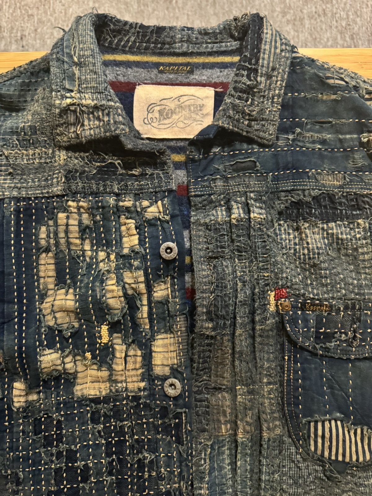 Kapital × Kapital Kountry Kapital Kountry Boro 1st Jacket denim wool lining 1 version Size US XL / EU 56 / 4 - 11 Thumbnail