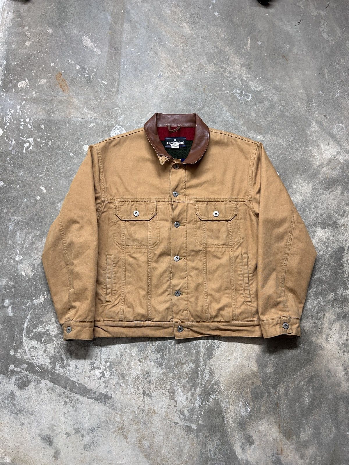 Vintage Vintage 00’s Earlywinters Blanket Lined Canvas Jacket Size US L / EU 52-54 / 3 - 1 Thumbnail