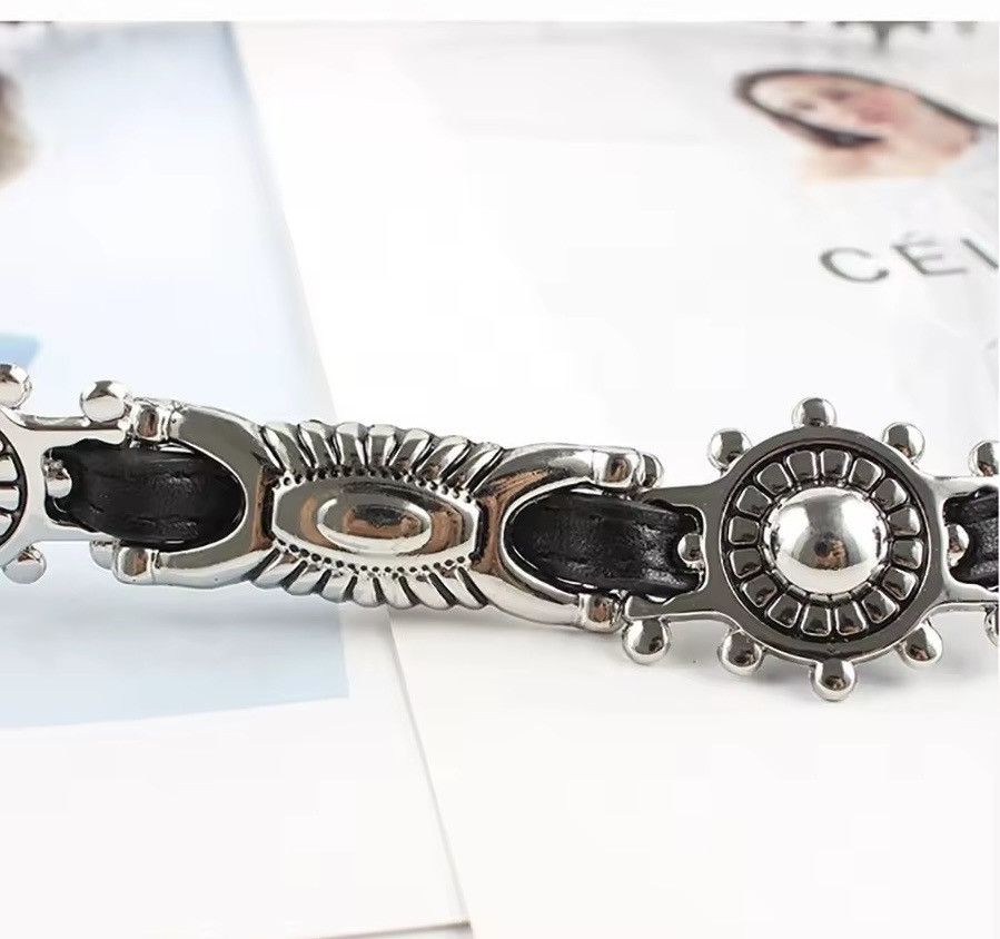 Vintage Retro Thin Leathers Waist Pin Buckle Belt Size ONE SIZE - 6 Thumbnail