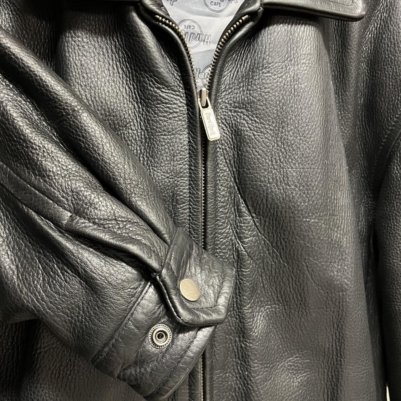 Hard Rock Cafe Vintage Hard Rock Cafe Heavy Leather Jacket Size US L / EU 52-54 / 3 - 4 Thumbnail