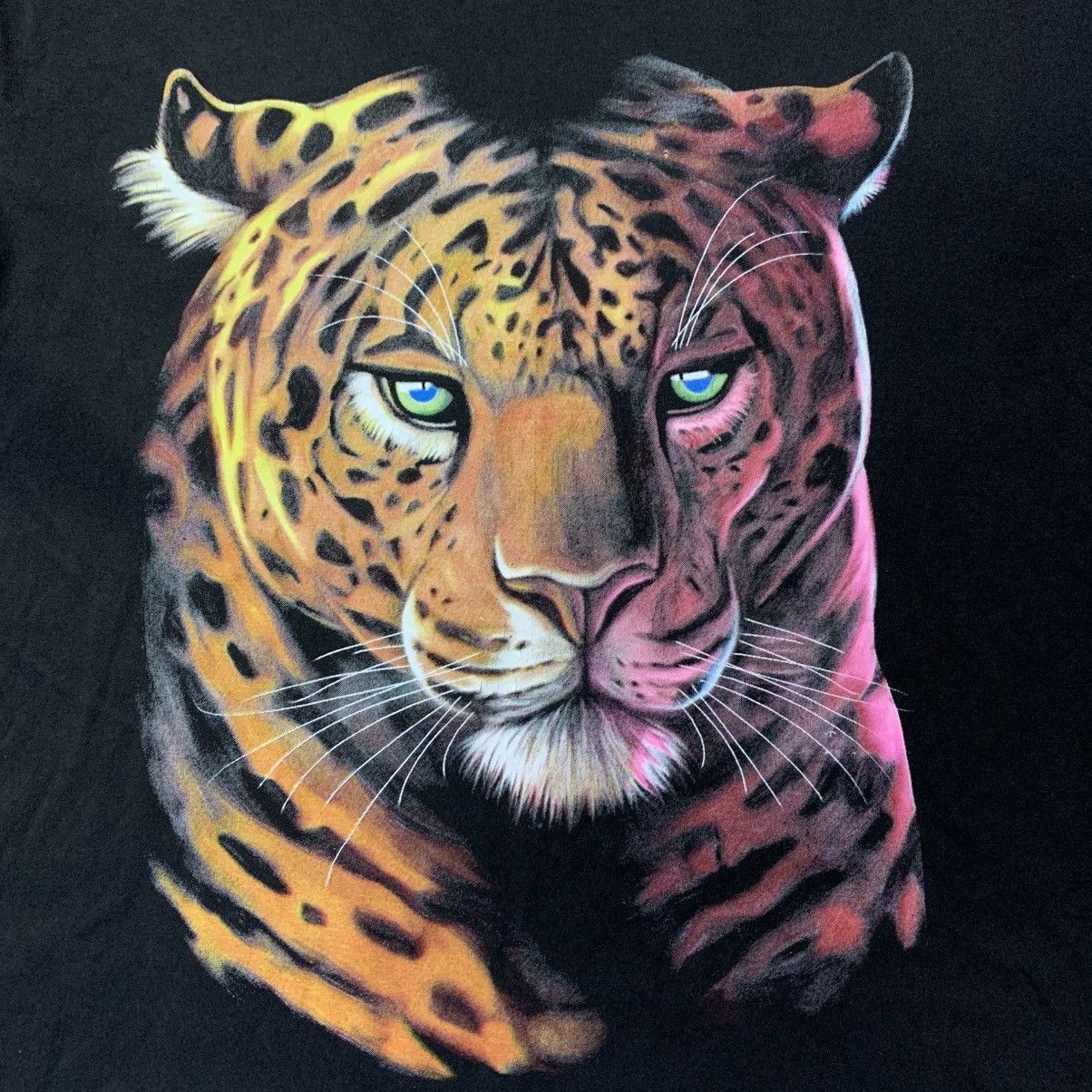 Habitat × Japanese Brand × Vintage Vintage Tiger Wild Life mirror print tee Size US L / EU 52-54 / 3 - 4 Thumbnail