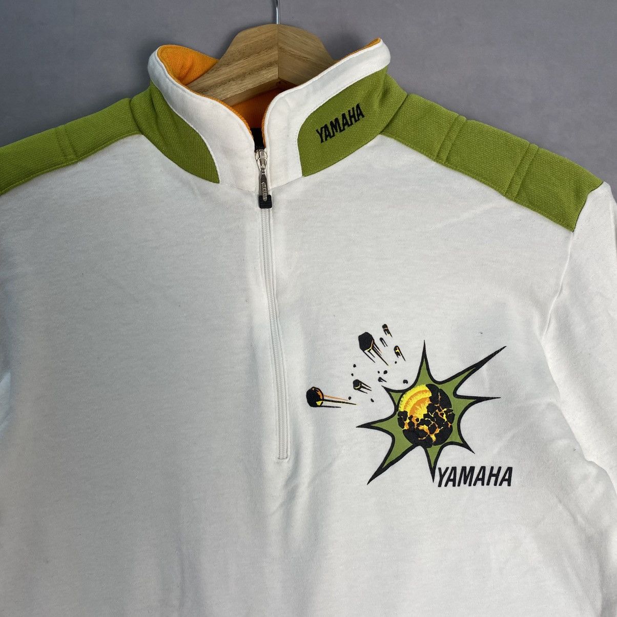 Vintage × Yamaha Vintage Yamaha half zipper with shoulder pad Size US S / EU 44-46 / 1 - 4 Thumbnail