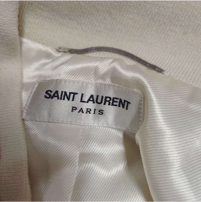 Saint Laurent Paris Saint Laurent Paris White wool baseball jersey-2506 Size US M / EU 48-50 / 2 - 3 Thumbnail