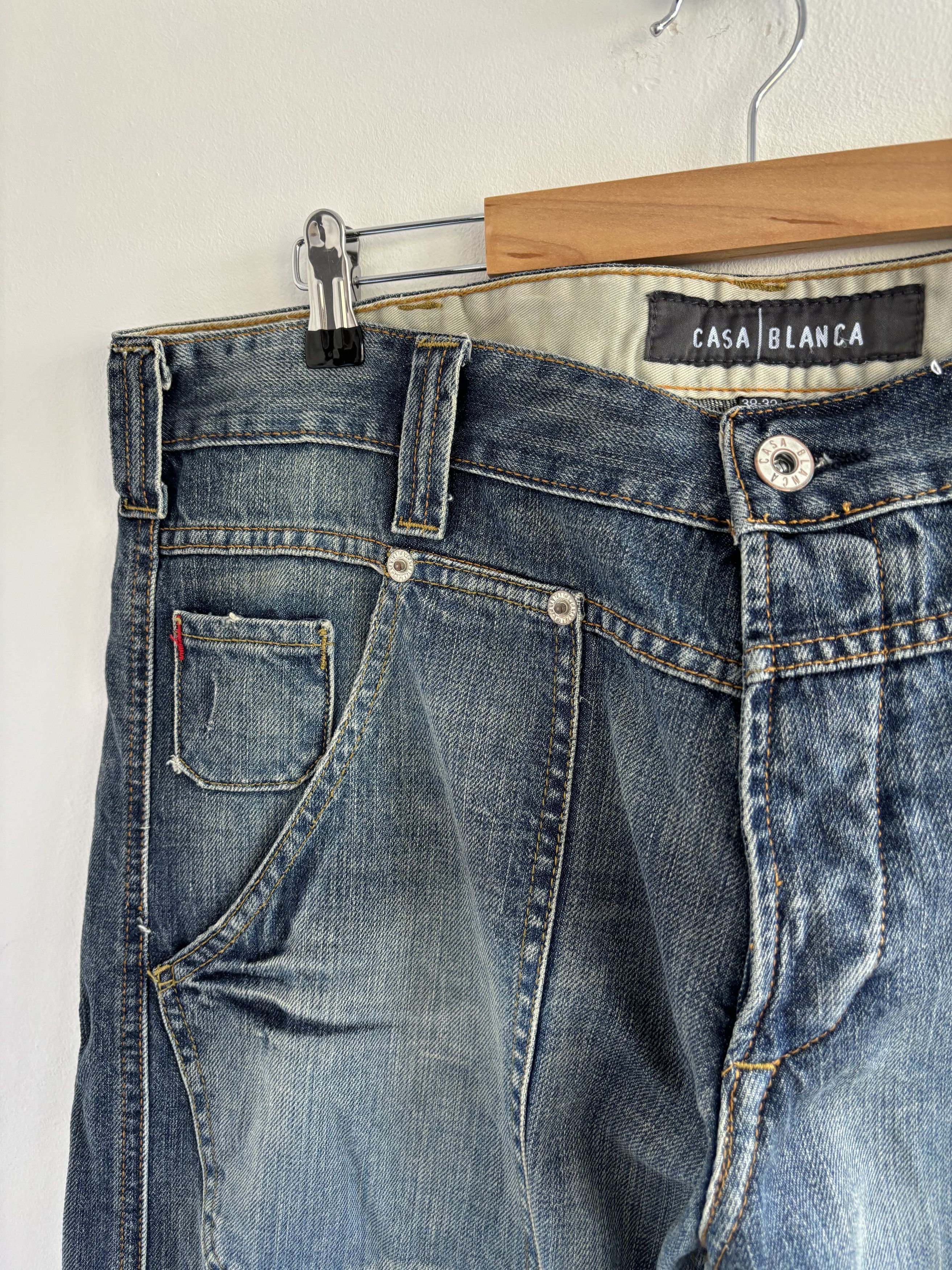 Japanese Brand × Vintage Vintage Y2K Wide Leg Washed Denim Jeans Size US 38 / EU 54 - 4 Thumbnail