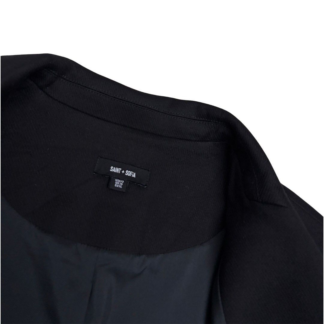 Other SAINT + SOFIA Cambridge Crepe Business Blazer Jacket 12 Size XL / US 12-14 / IT 48-50 - 8 Thumbnail