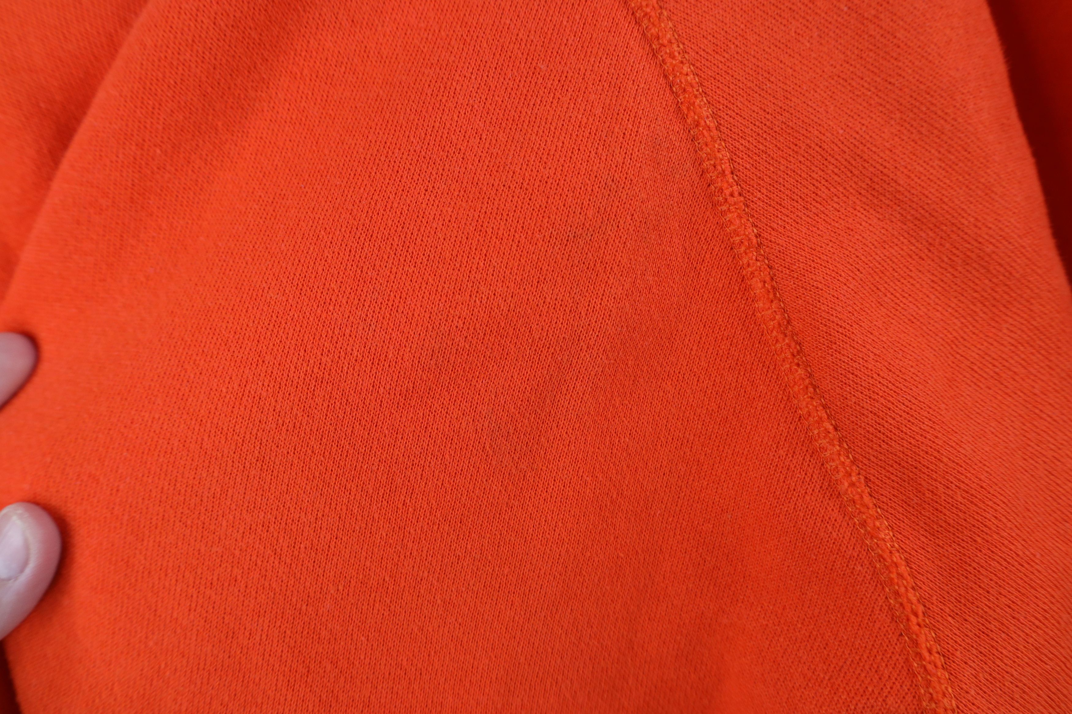 Vintage Vintage 90s Streetwear Blank Raglan Sweatshirt Orange USA Size US L / EU 52-54 / 3 - 7 Thumbnail