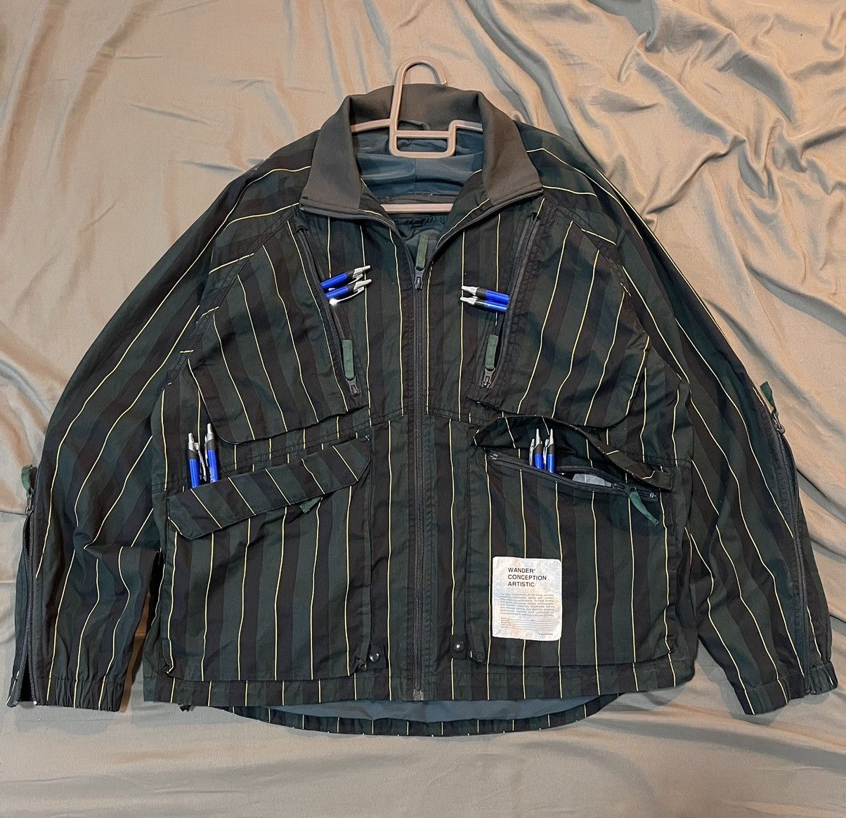 Japanese Brand Mazzone Deconstructed Back Zip Multi Pocket Jacket Size US L / EU 52-54 / 3 - 1 Thumbnail