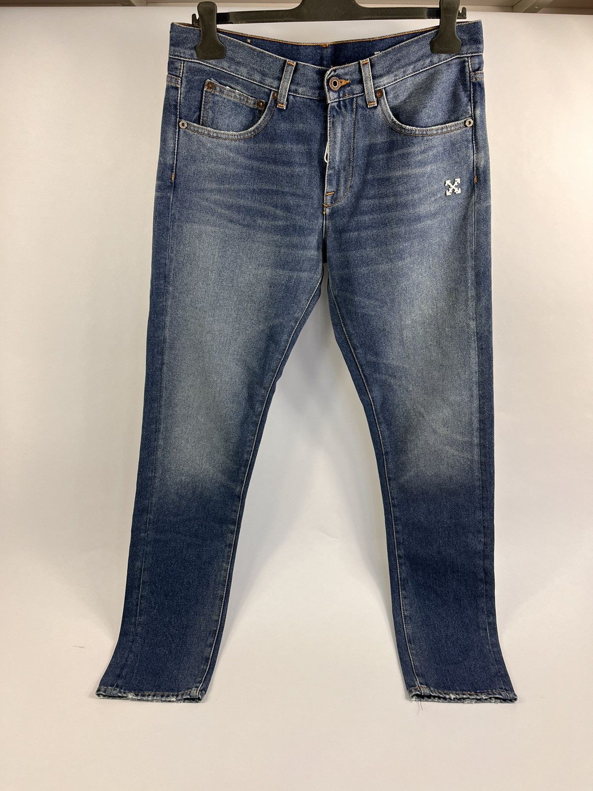 Off-White LOGO PLACK DENIM JEANS Size US 32 / EU 48 - 2 Thumbnail