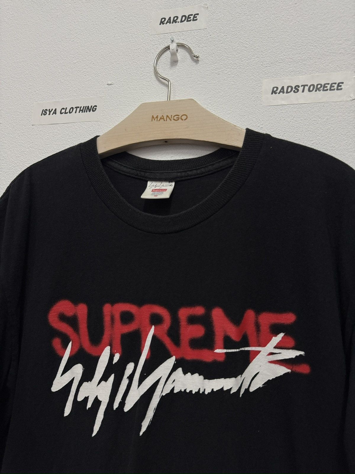 Supreme × Yohji Yamamoto Supreme Yohji Yamamoto Spellout Tee Size US M / EU 48-50 / 2 - 2 Thumbnail