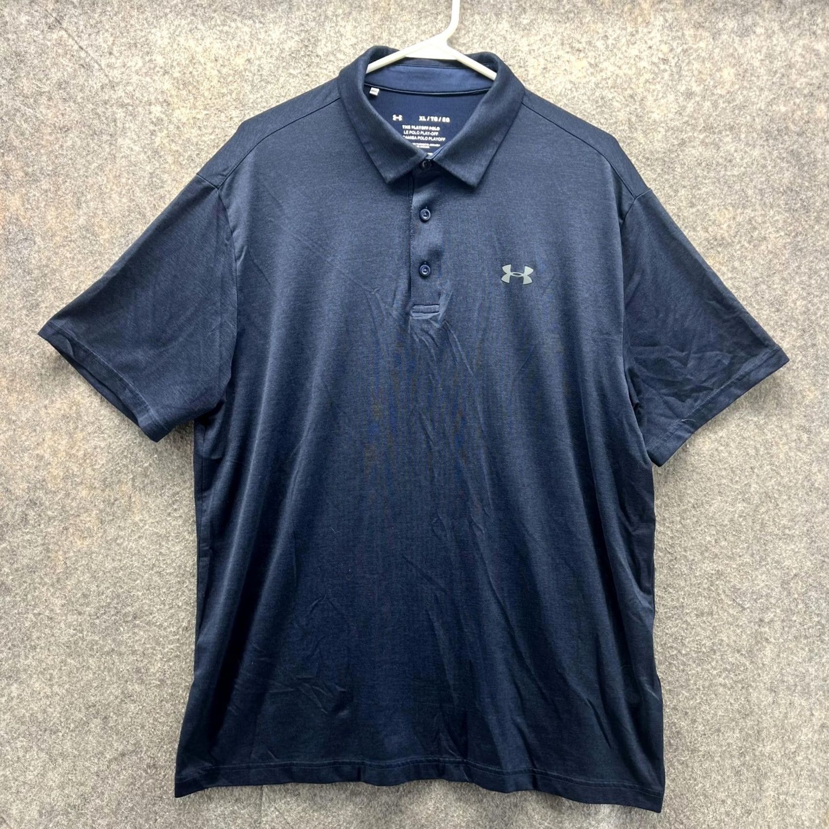 Under Armour Under Armour Polo Shirt Men XL Blue Navy Polyester UA Golf Short Sleeve Collared Button 3-Button Logo Casual/Activewear Modern Fit Size US XL / EU 56 / 4 - 2 Thumbnail