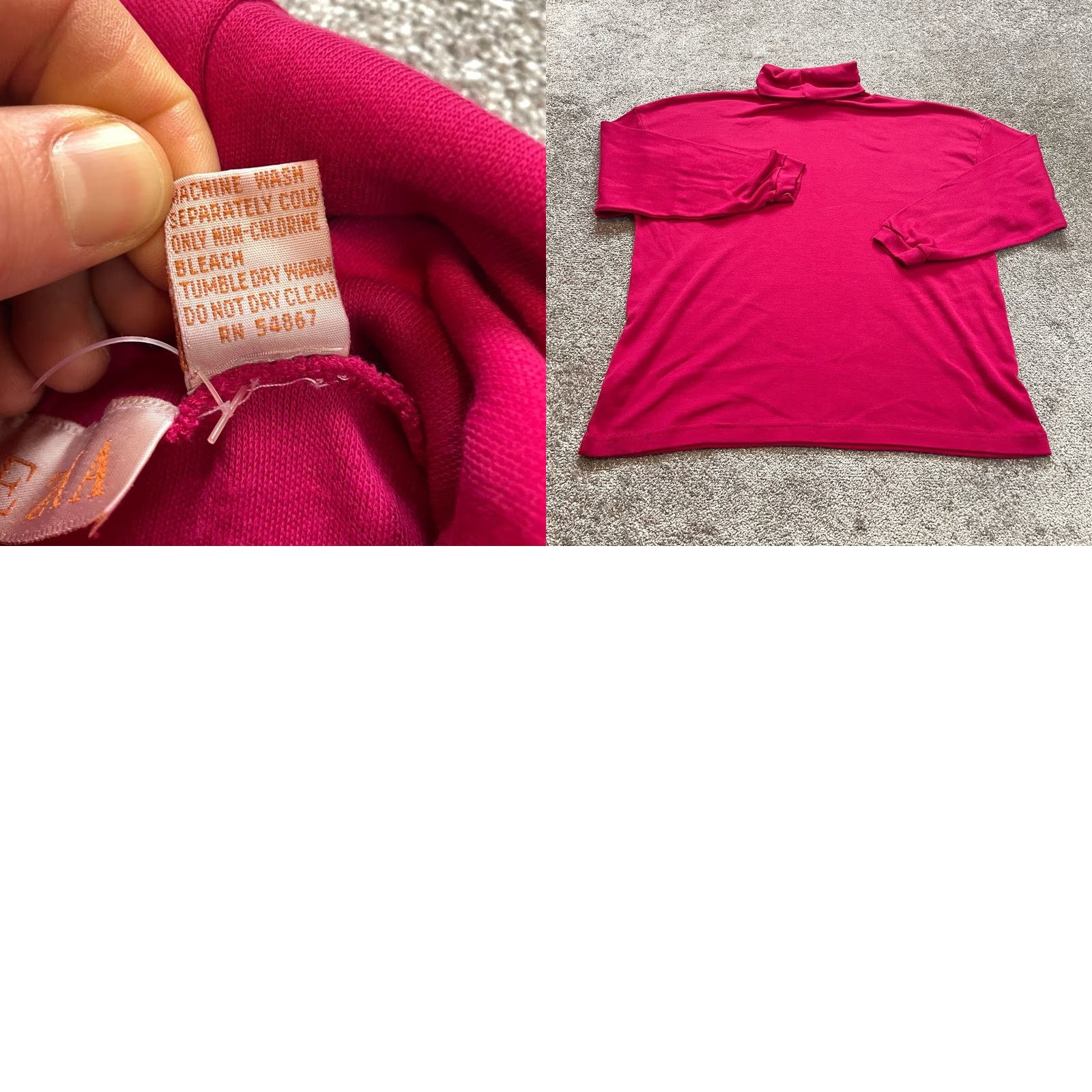 Pinko Venezia Shirt Womens 2X Pink Turtleneck Long Sleeve Vintage Soft Ladies Top Size XXL / US 16-18 / IT 52-54 - 8 Thumbnail