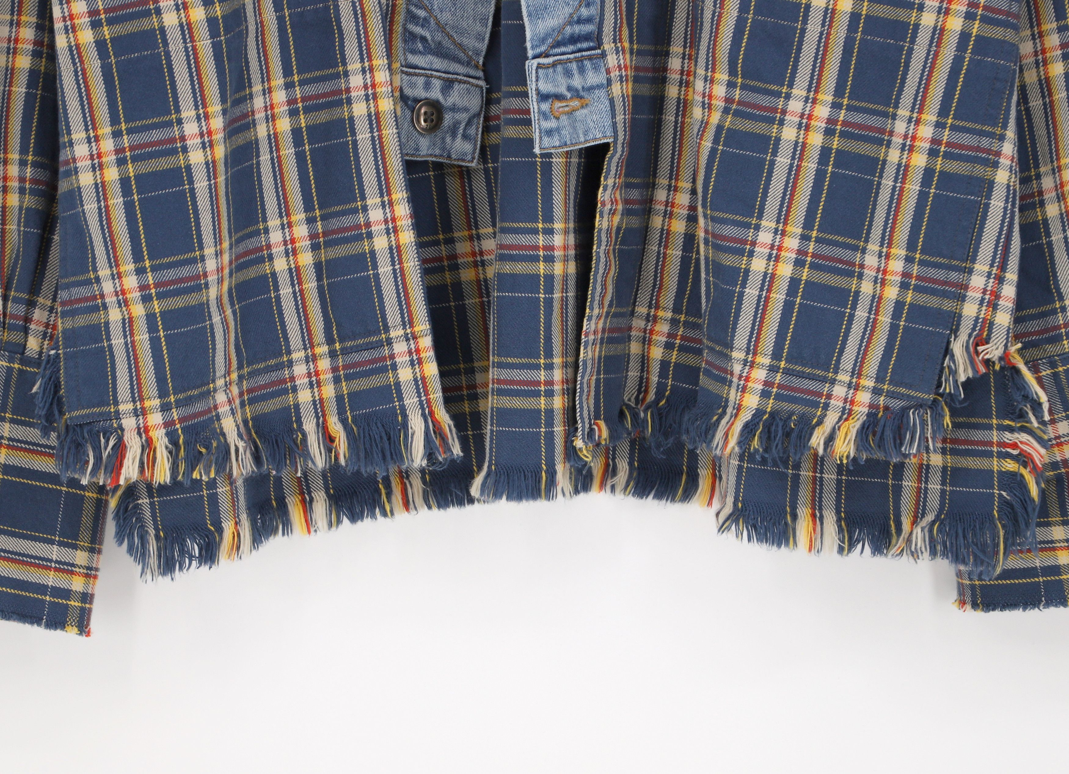 Greg Lauren GREG LAUREN Trucker Front Boxy Button Up Shirt Plaid Size 4 Size US XL / EU 56 / 4 - 5 Thumbnail