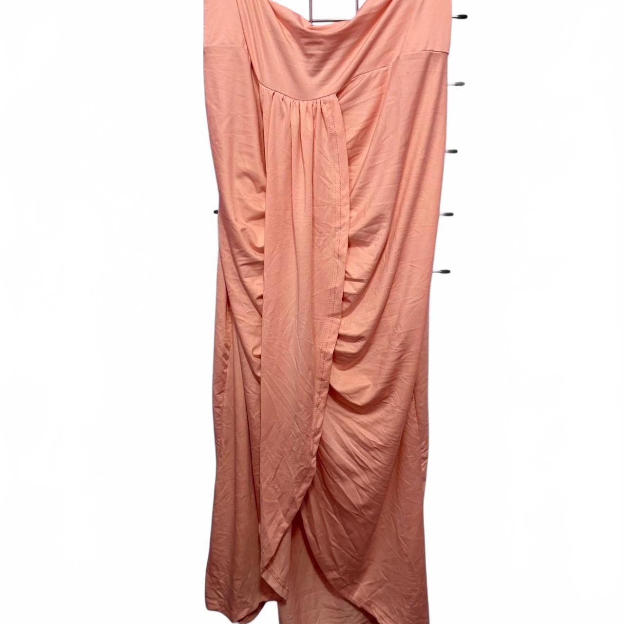 Designer Stylish Pink Maxi Skirt - Elegant Draped Design Size 42" / US 20 - 2 Thumbnail