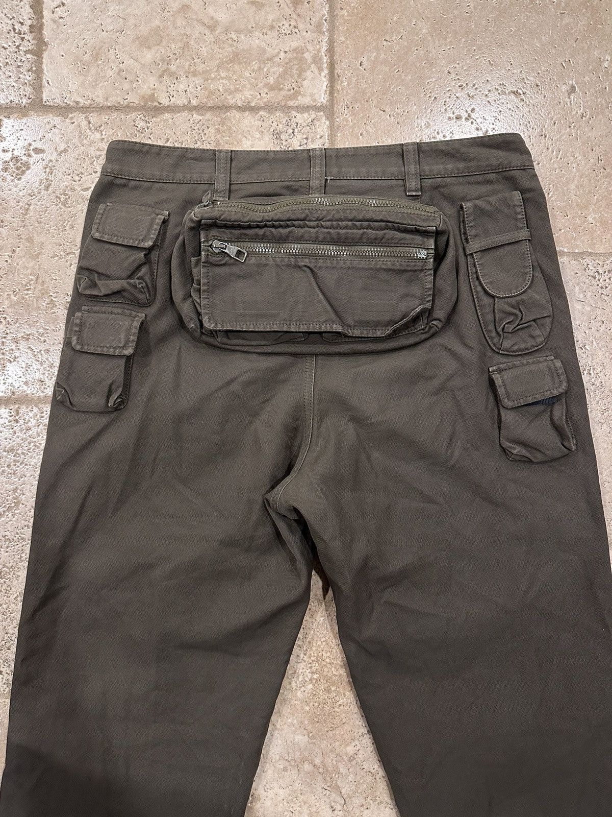 Louis Vuitton Louis Vuitton x Virgil 3D Technical Olive Green Cargo Pants Size US 34 / EU 50 - 8 Thumbnail