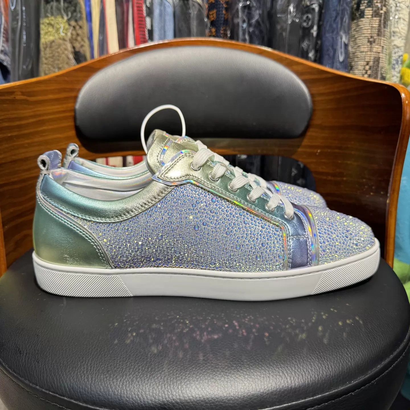 Christian Louboutin CL Red Sole Full Diamond Multicolor 45 Like New Size US 12 / EU 45 - 4 Thumbnail