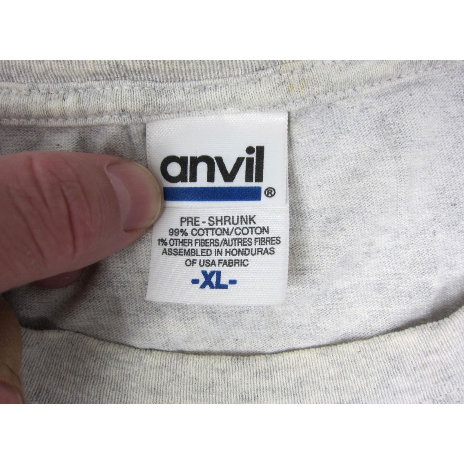 Anvil VINTAGE Kennedy Space Center Shirt Mens XL Gray 90s Space Embroidered Logo Anvil T-Shirt Crew Neck Short Sleeve Cotton Blend Overall Mens Size US XL / EU 56 / 4 - 6 Thumbnail