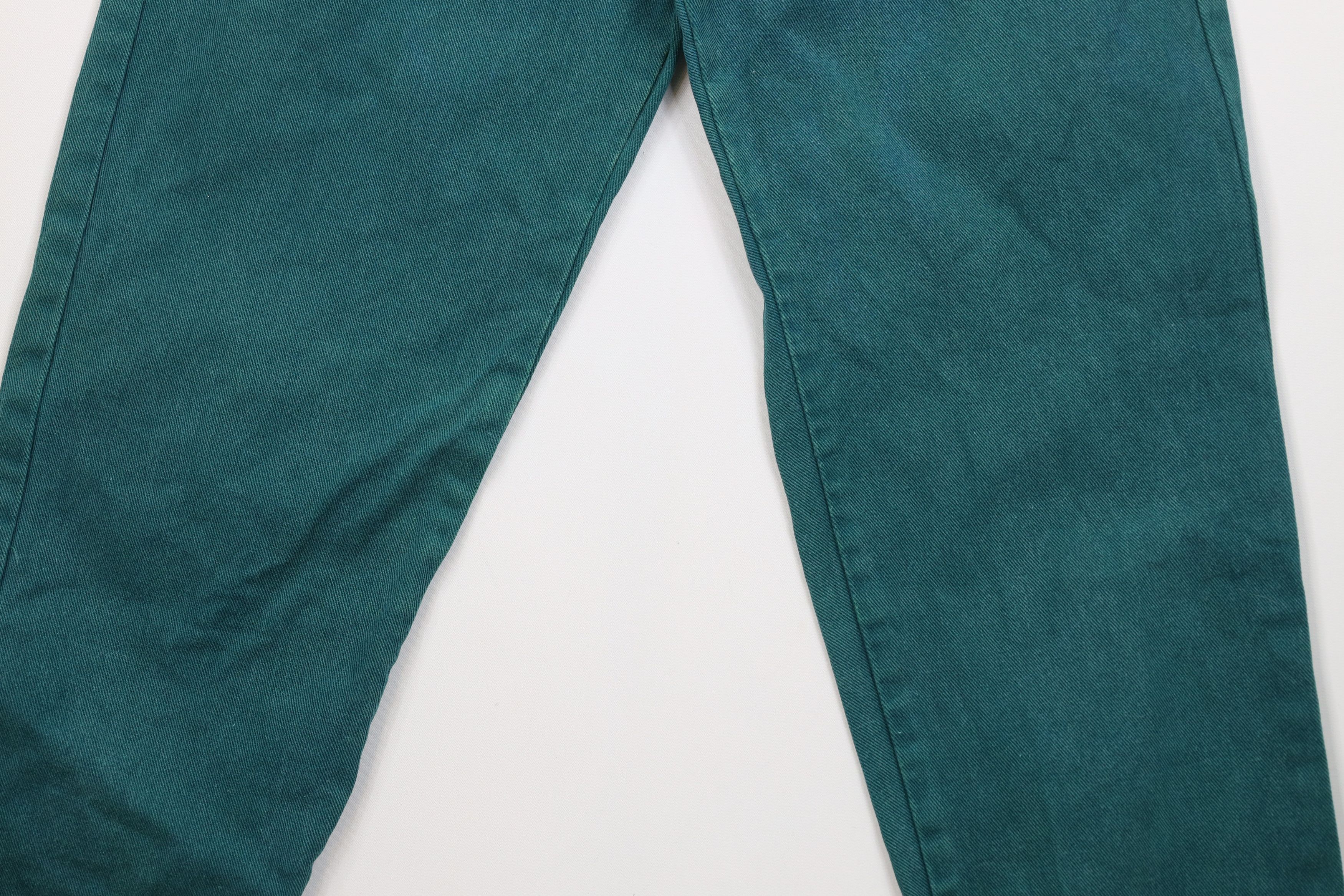 Vintage Vintage 90s Streetwear Relaxed Straight Leg Jeans Green Size 25" / US 0 / IT 36 - 3 Thumbnail