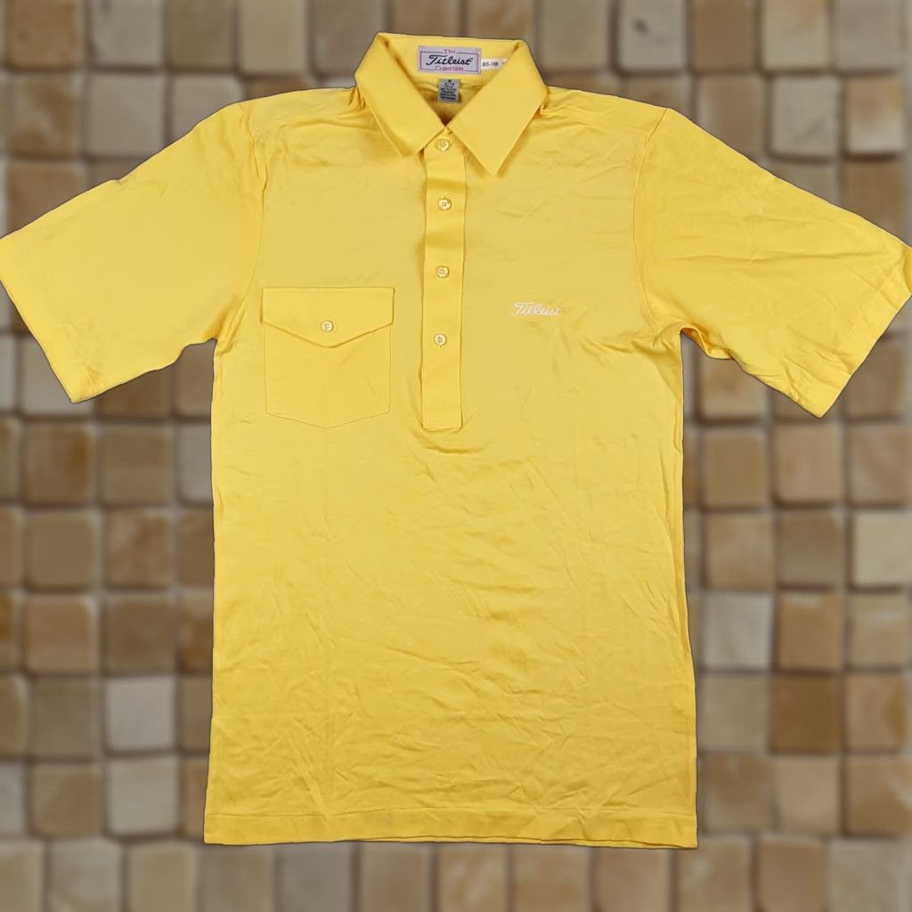 Titleist VINTAGE Titleist Golf Preppy Yellow Pocket Polo Size S Athletic Collared Shirt Pullover Size US S / EU 44-46 / 1 - 1 Thumbnail