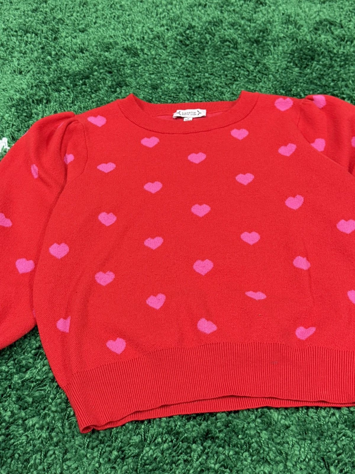 Other Vintage Nanette Red Heart Love Lover Knit Sweater Medium Size M / US 6-8 / IT 42-44 - 3 Thumbnail