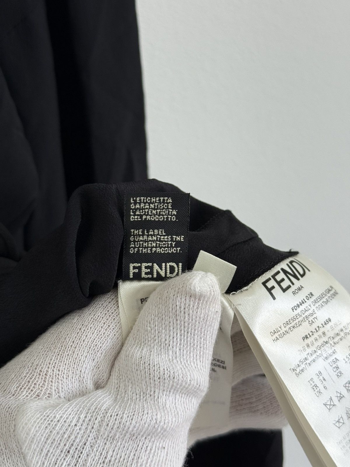 Fendi Fendi Asymmetrical Black Silk Dress Size XS / US 0-2 / IT 36-38 - 9 Thumbnail
