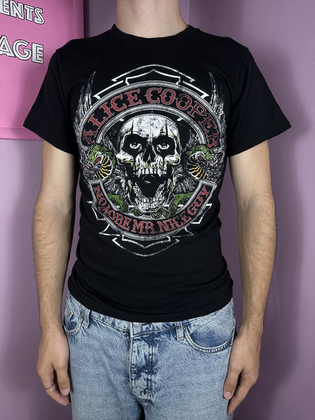 Fruit Of The Loom Alice Cooper TShirt 2011 Tour No More Mr Nice Guy Band Size US S / EU 44-46 / 1 - 2 Thumbnail