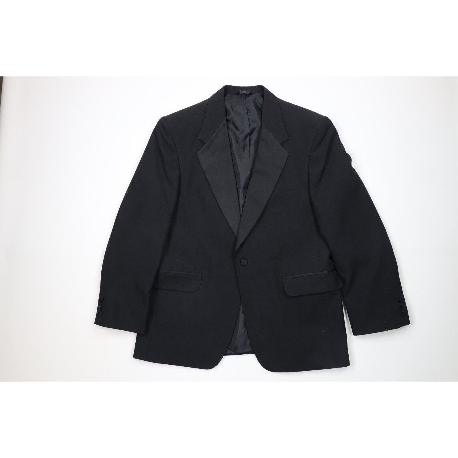 Vintage Vintage 90s Distressed 2 Piece Wedding Tuxedo Suit Size 42R - 2 Thumbnail