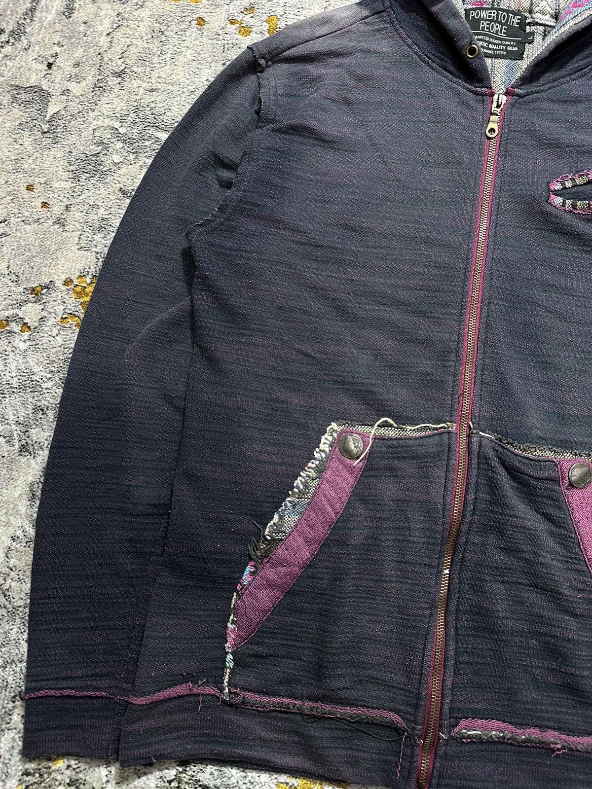 20471120 CRAZY FADED POWER TO THE PEOPLE DISTRESSED ZIP HOODIE PUNK Size US M / EU 48-50 / 2 - 3 Thumbnail