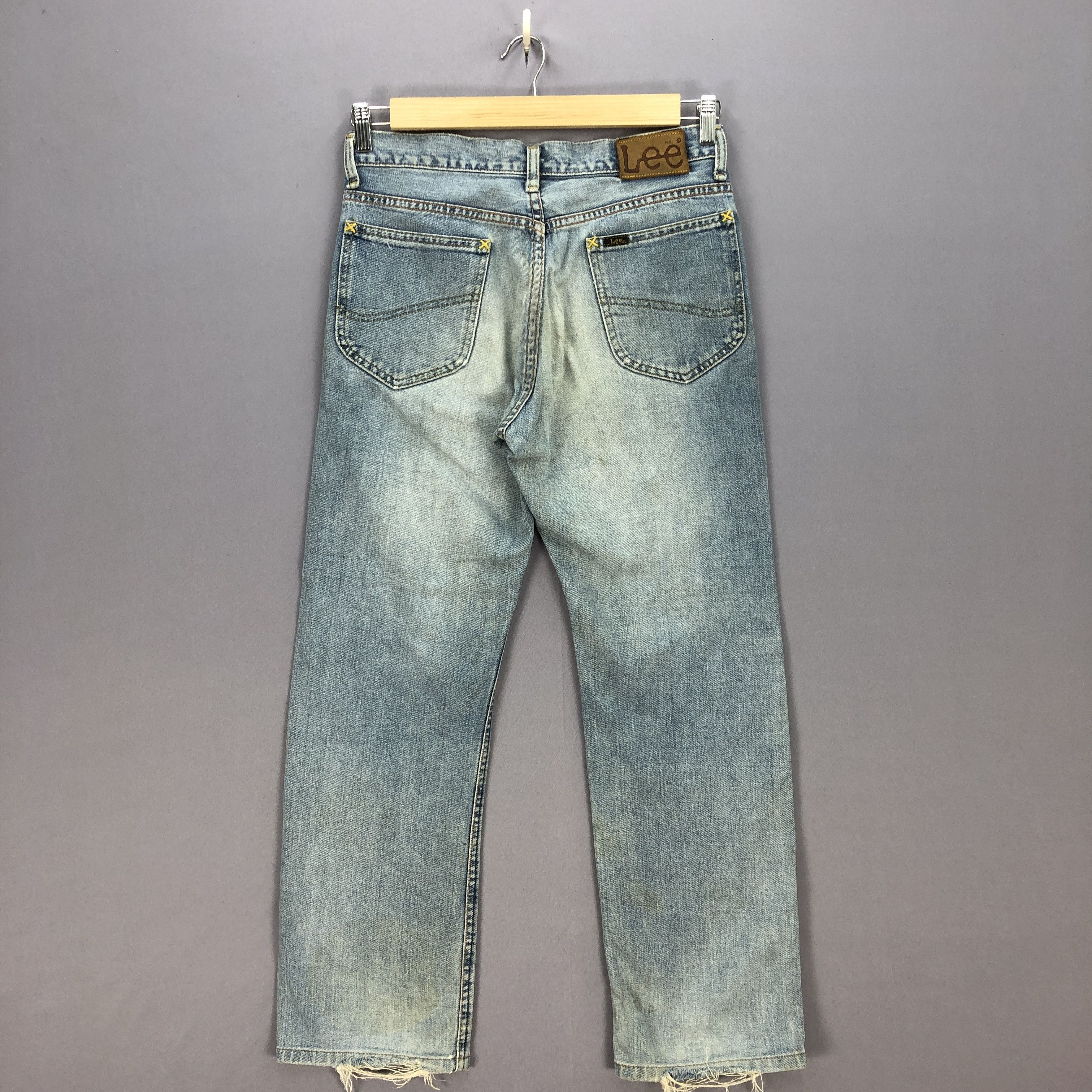 Lee Vintage 80's Lee Selvedge Jeans Lee Distressed Faded Denim Size US 30 / EU 46 - 2 Thumbnail