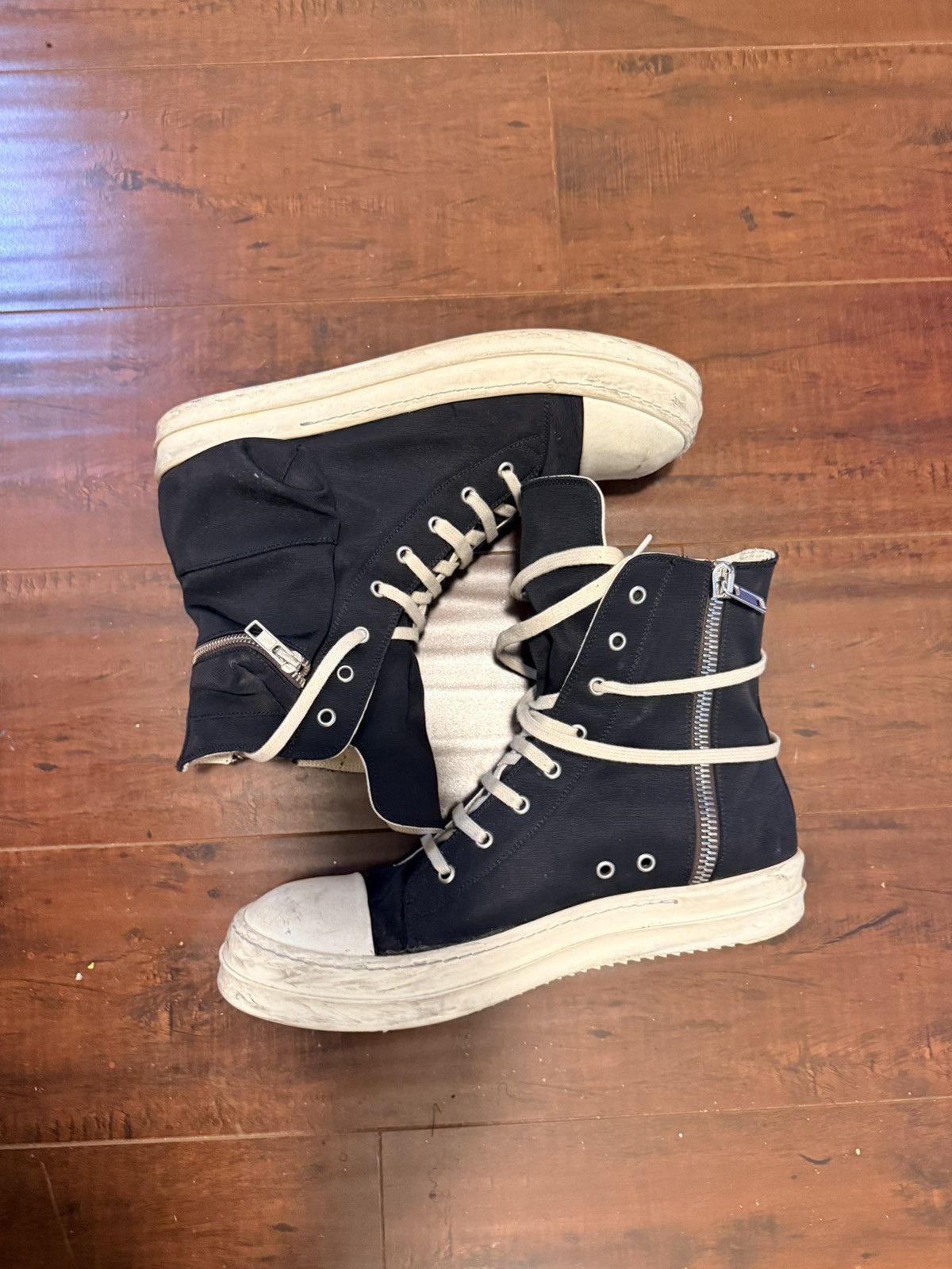 Rick Owens Drkshdw Rick Owens Cargo High top Ramones Size US 10.5 / EU 43-44 - 1 Thumbnail