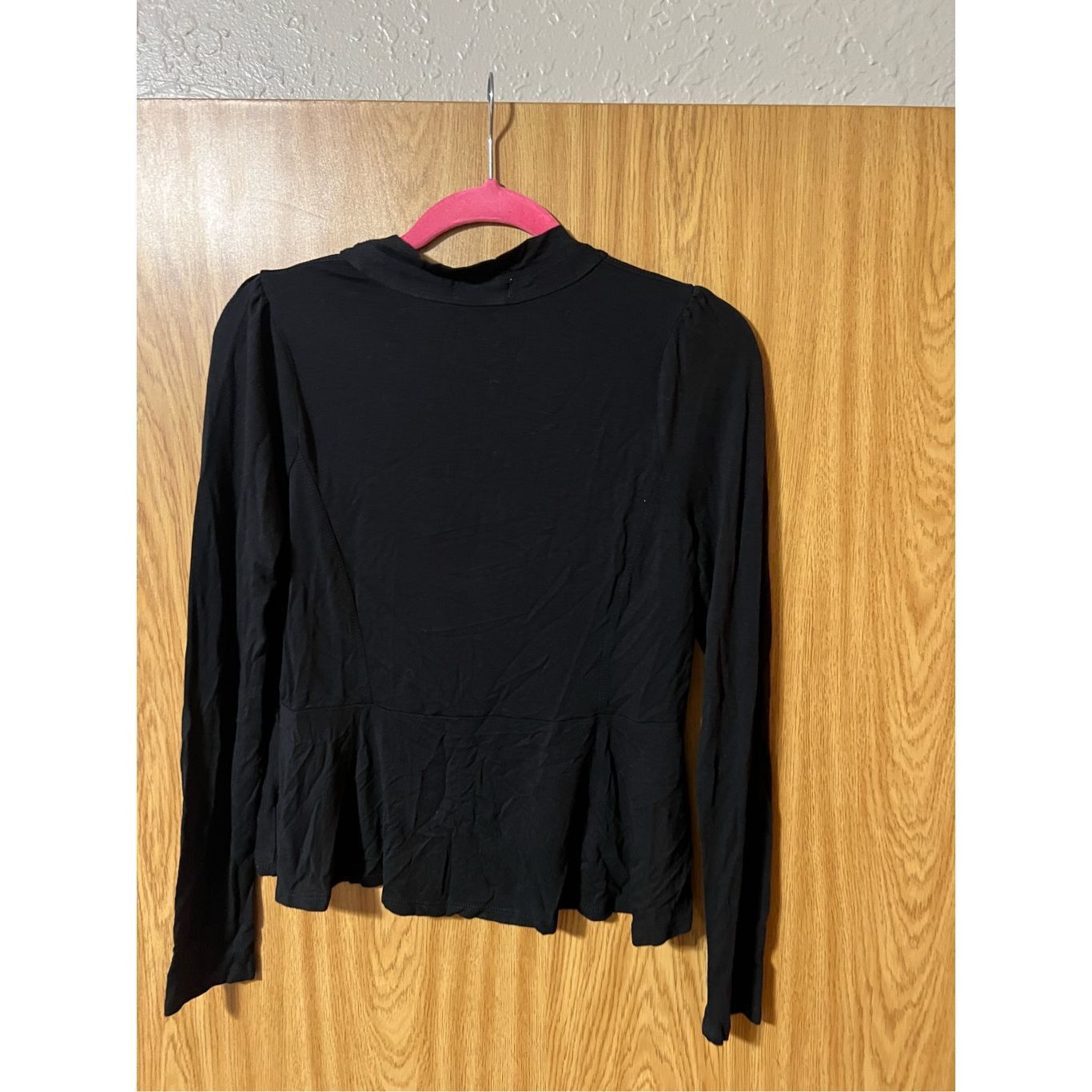 BKE Red By BKE Black Long Sleeve Top Woman’s Size Large Size L / US 10 / IT 46 - 8 Thumbnail