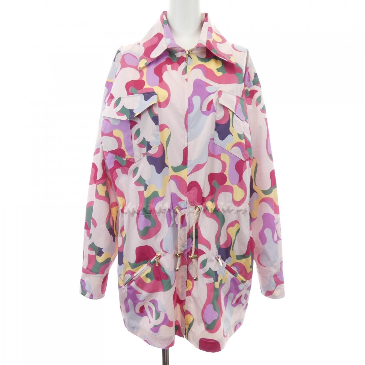 Chanel Chanel Chanel P70193V61773 Silk Jacket Textile Outerwear P70193V61773 DUTY FREE for USA Size ONE SIZE - 1 Thumbnail
