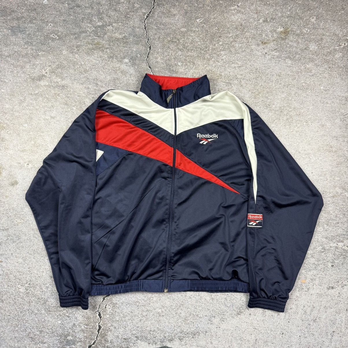 Reebok Vintage Reebok Track Jacket - Navy / Red / White - Size L Size US L / EU 52-54 / 3 - 1 Thumbnail