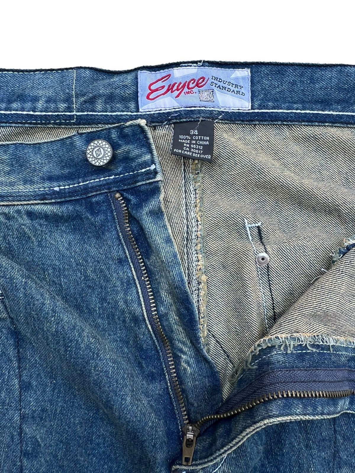Enyce Enyce Y2K Multipocket Wide Baggy Denim Jeans 34x34 Size US 34 / EU 50 - 9 Thumbnail