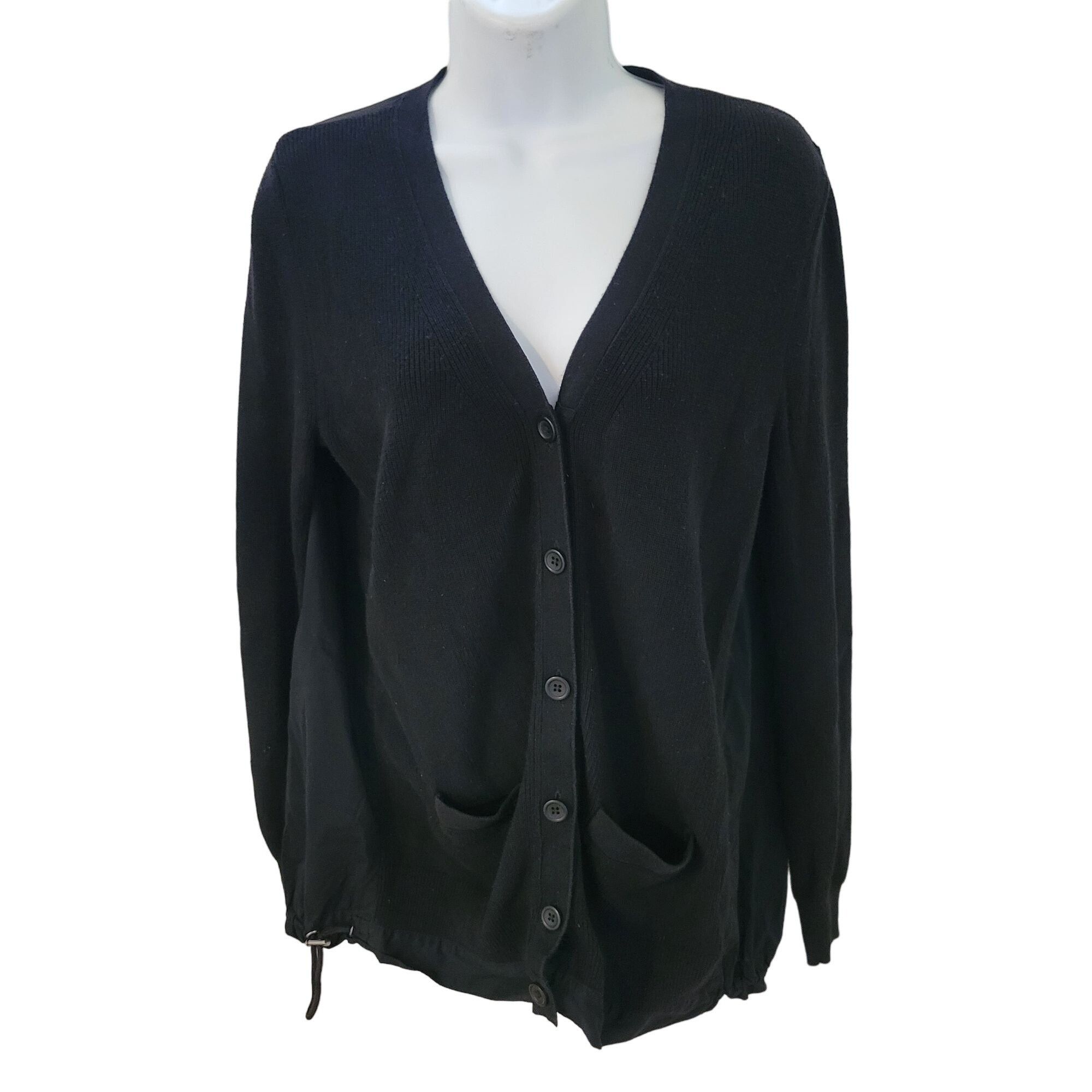 Vintage Cabi Black Windbreaker Cardigan Sweater S Button Up Pockets Size S / US 4 / IT 40 - 2 Thumbnail