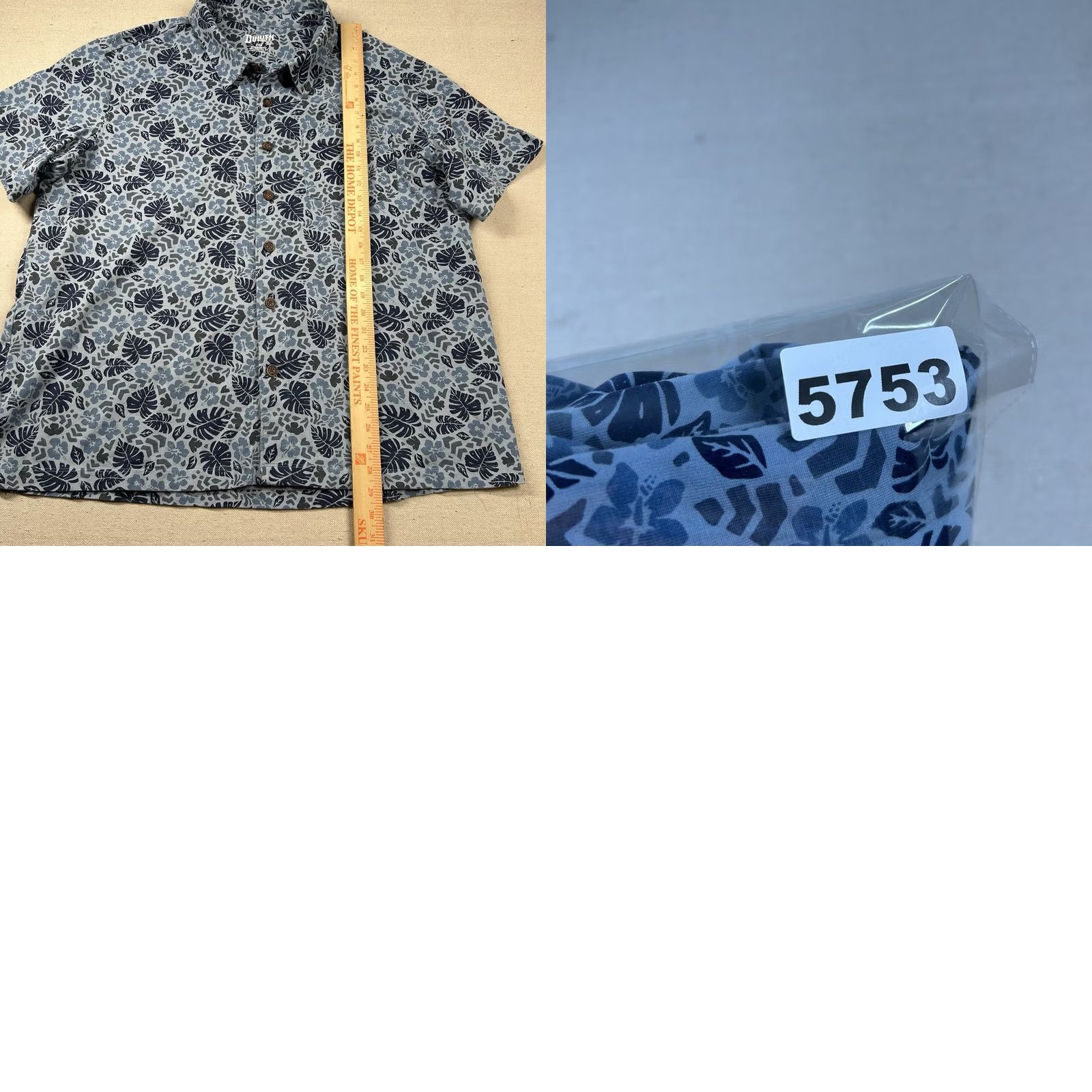 Vintage Duluth Trading Shirt Mens 2XL Floral Camp Button-Up Short Sleeve Knit Cotton Blue Hawaiian Aloha Vintage: No Size US XXL / EU 58 / 5 - 8 Thumbnail