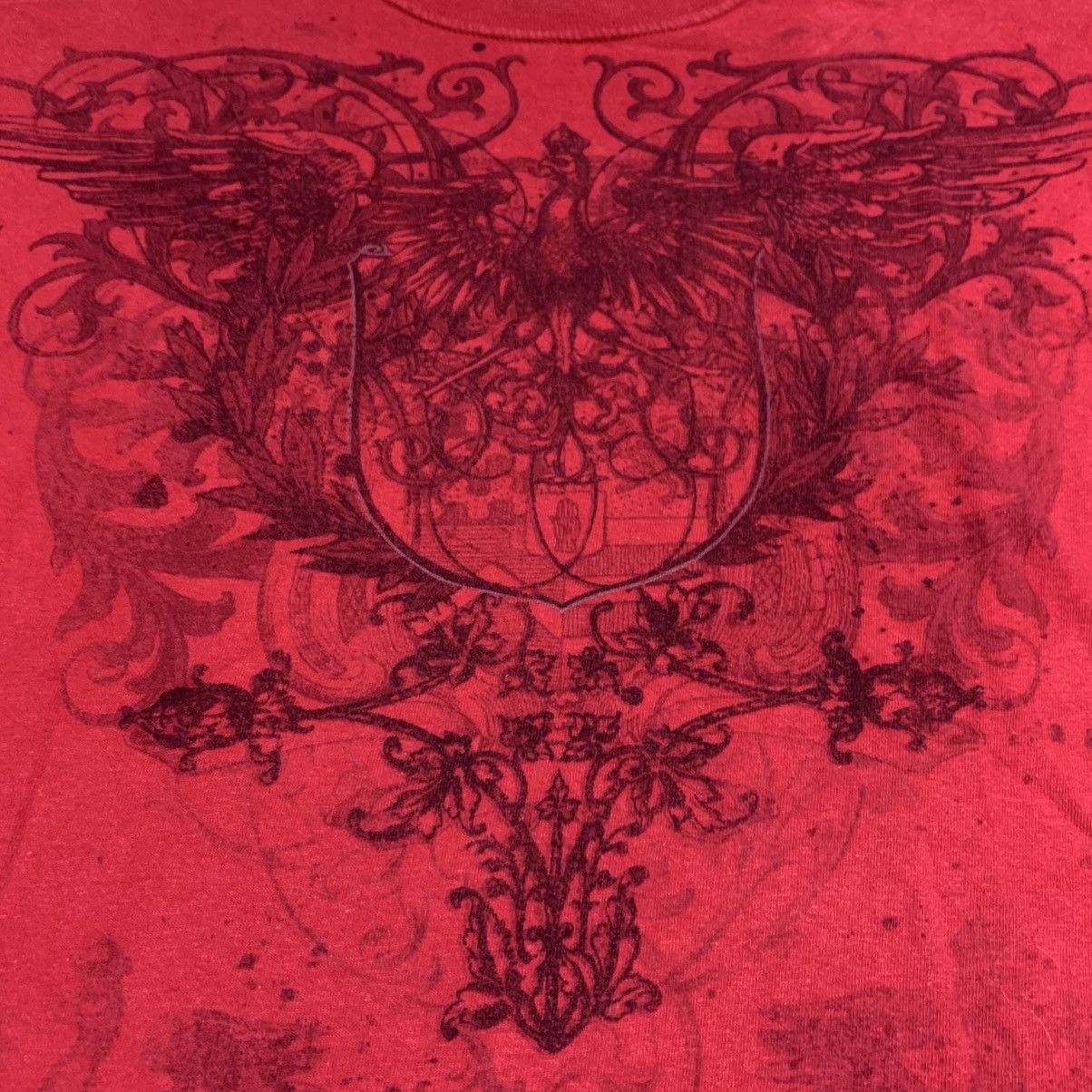Affliction × Japanese Brand × Vintage Vintage Gothic Eagle Crest Tee Affliction Style Size US L / EU 52-54 / 3 - 4 Thumbnail