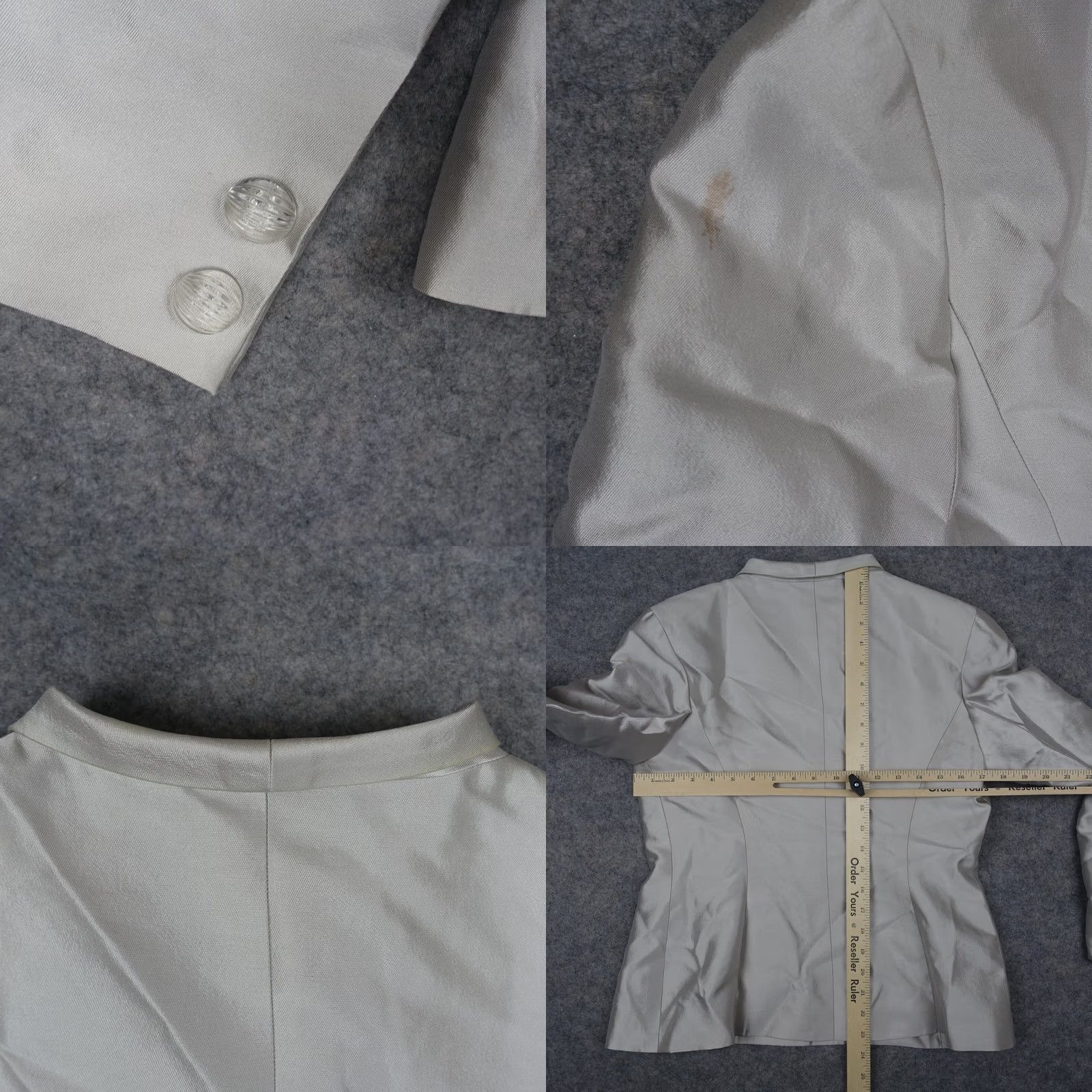 Vintage VINTAGE Lily Samii Blazer Womens 6 Silver Button Coat Blazer Compact Jacket USA Made Casual Workwear Size M / US 6-8 / IT 42-44 - 8 Thumbnail