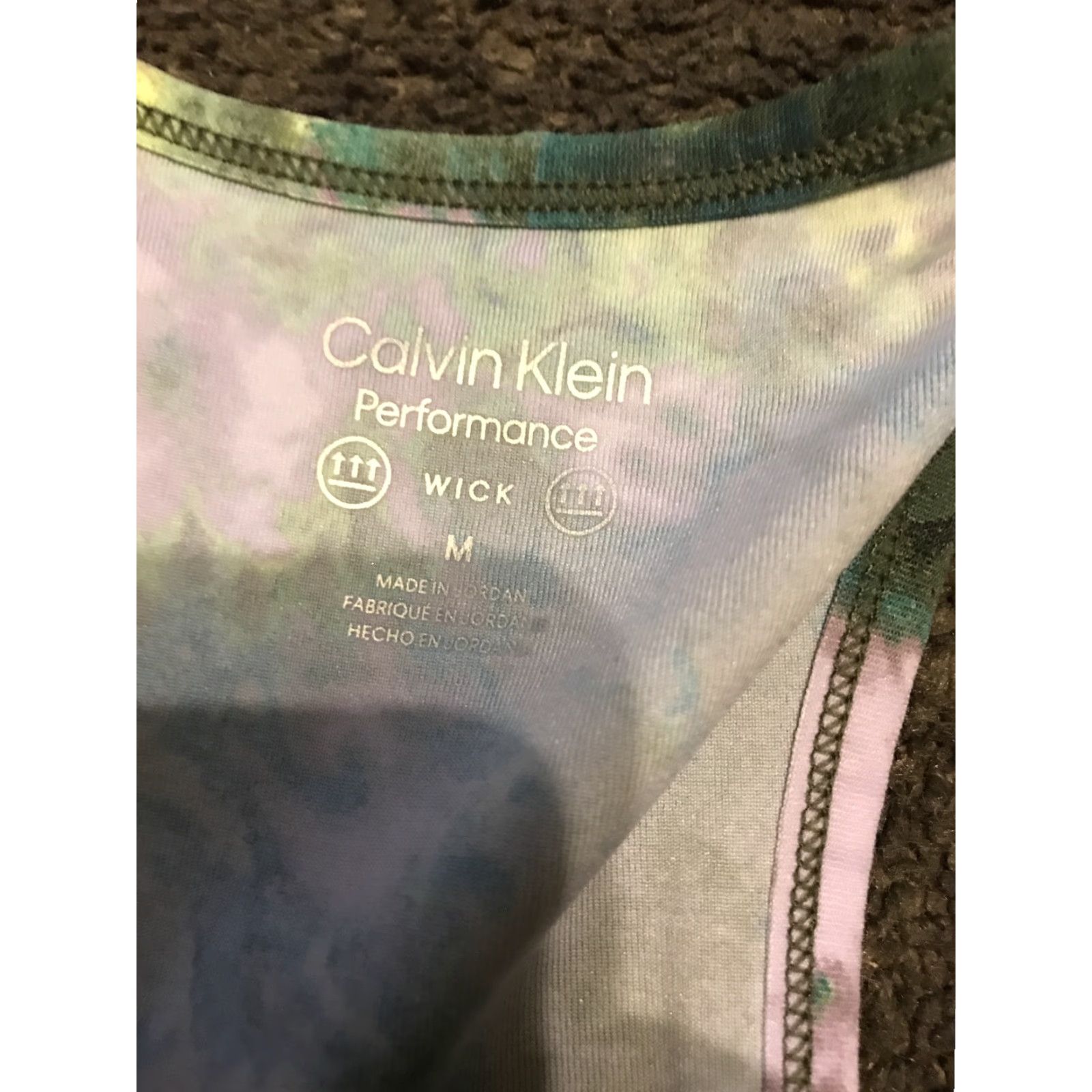 Calvin Klein Calvin Klein Performance Cropped Tank Top M Multicolor Women Sleeveless Racerback Cropped Logo Moisture Wicking Activewear Size M / US 6-8 / IT 42-44 - 2 Thumbnail