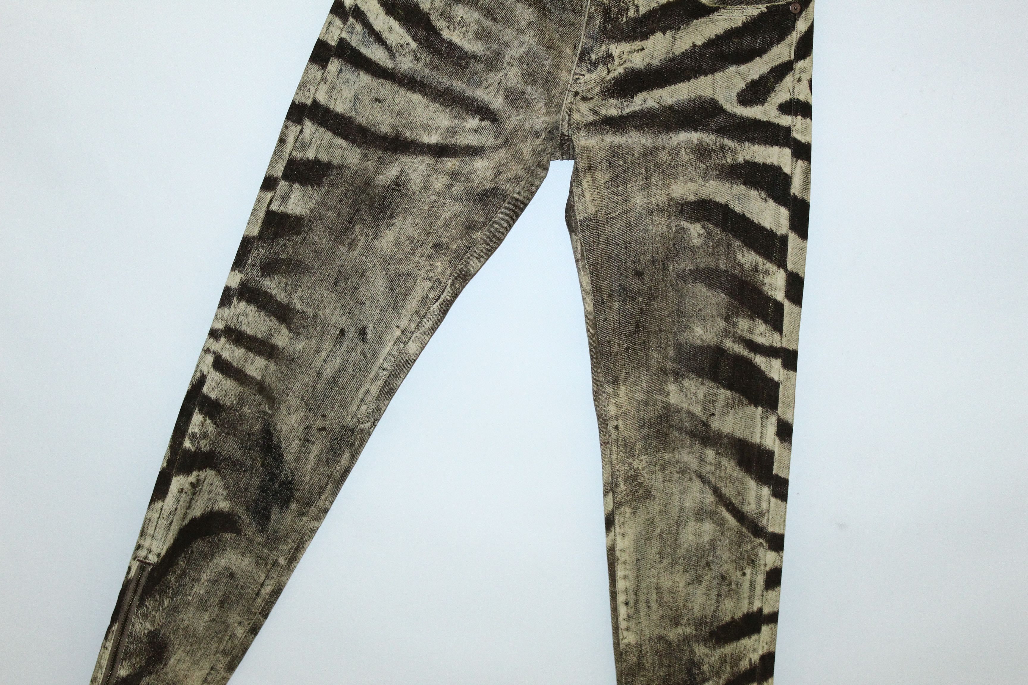 Ralph Lauren Ralph Lauren Skinny Zipper Cuff Animal Print Coated Jeans Size 27" / US 4 / IT 40 - 6 Thumbnail