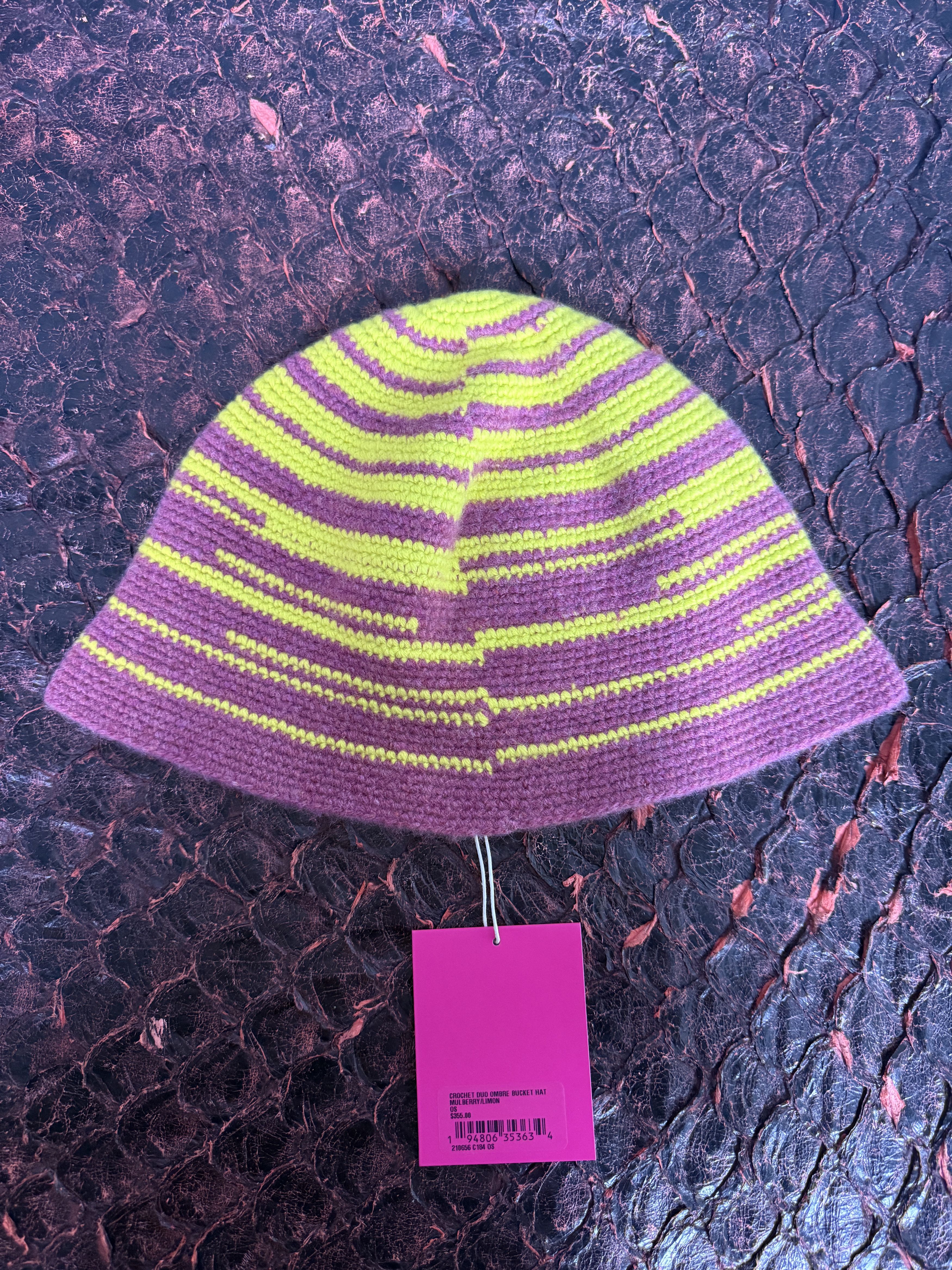 The Elder Statesman The Elder Statesman Crochet Duo Ombre Bucket Hat Size ONE SIZE - 2 Thumbnail