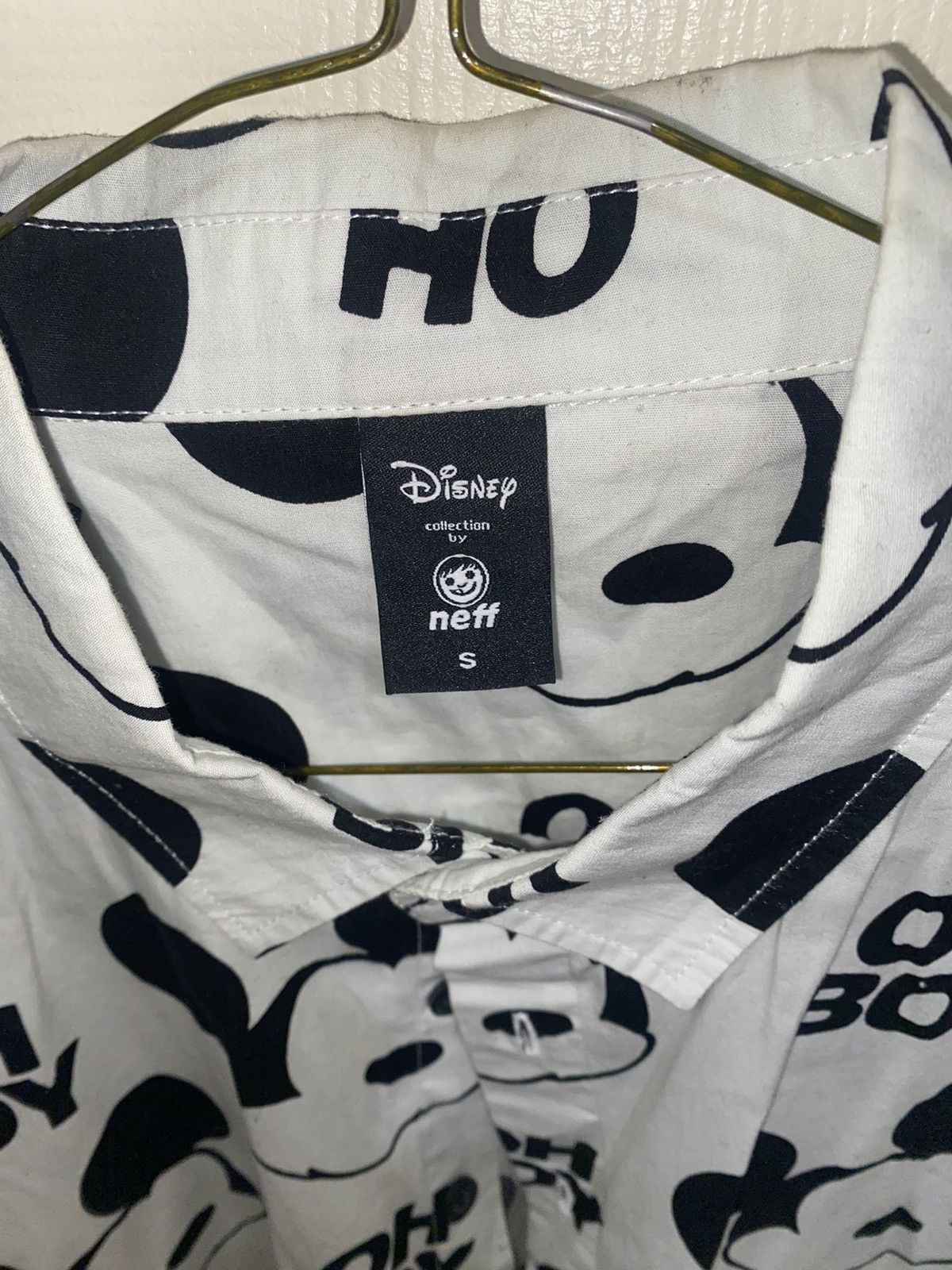 NEFF Vintage Neff Disney Men's Oh Boy Mickey Button-Down Shirt Size US S / EU 44-46 / 1 - 5 Thumbnail
