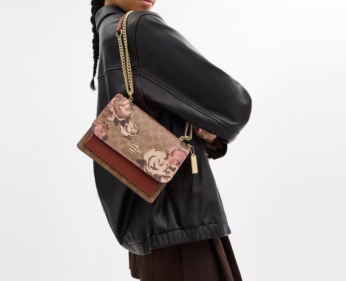Coach Klare Crossbody Bag In Signature Canvas With Rose Print Size ONE SIZE - 7 Thumbnail