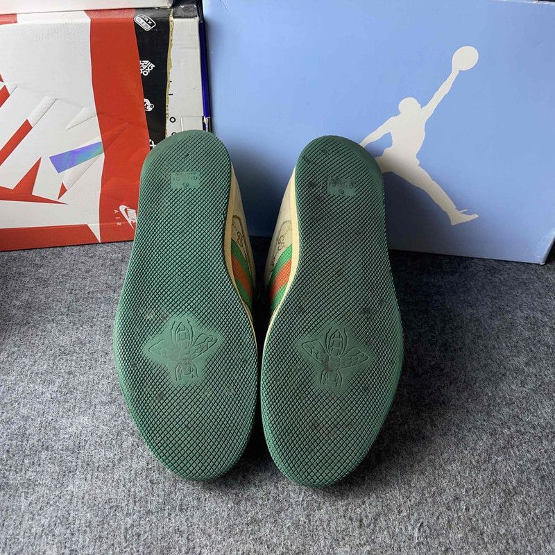 Gucci Gucci Screener Green Leather Sneakers - Size US 10.5 / EU 43-44 - 9 Thumbnail